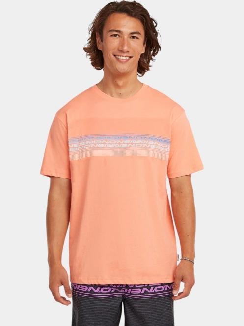O'Neill O'Neill Logo Stripe T-Shirt férfi rövid ujjú póló narancssárga színben 2