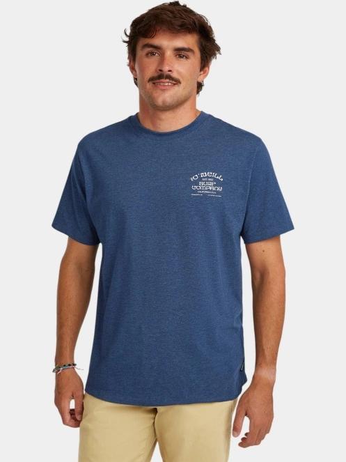 O'Neill O'Neill Melange Chest Print T-Shirt férfi rövid ujjú póló sötétkék színben 2