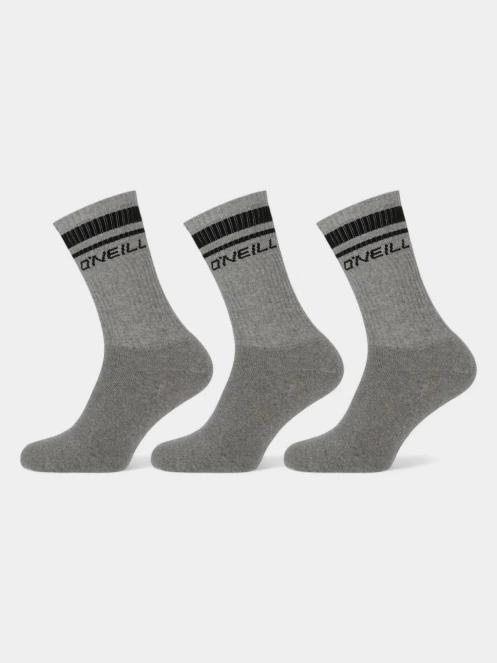 O'Neill O'Neill Unisex Sport Socks Stripe 3-Pack bokazokni szürke színben 2