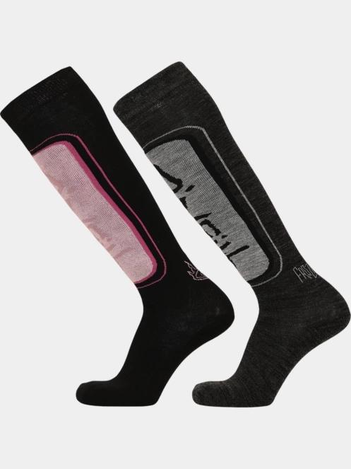 O'Neill Ski kneehigh O'Neill logo 2-pack női sízokni fekete színben 2