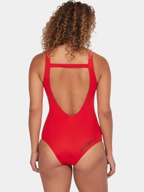 O'Neill Essentials O'Neill Logo Swimsuit női fürdőruha piros színben 4