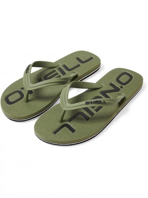 O'Neill Profile Logo Sandals férfi flip flop papucs oliva színben 2