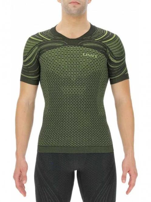 UYN Man Running Coolboost Shirt SH_SL férfi rövid ujjú sport póló oliva színben 2
