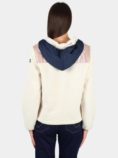 TBS Paulazip női kapucnis pulóver homok színben 4