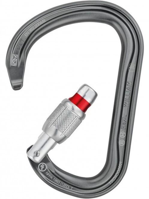 Petzl WILLIAM SCREW-LOCK karabiner szürke színben 4