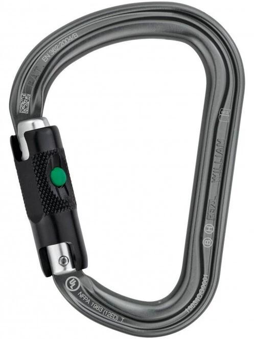 Petzl WILLIAM SCREW-LOCK karabiner szürke színben 5