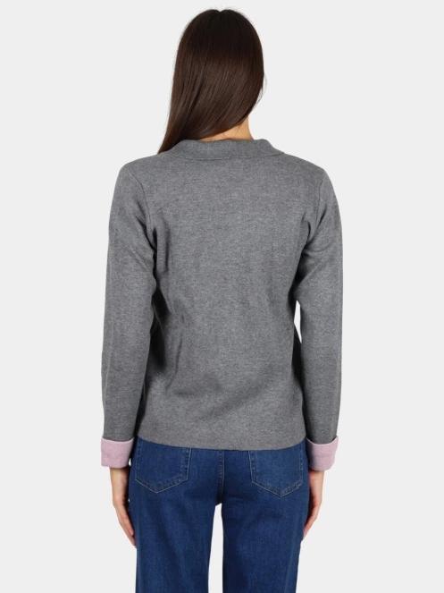 TBS Piaragil női kardigán szürke színben 4