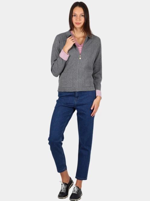 TBS Piaragil női kardigán szürke színben 5