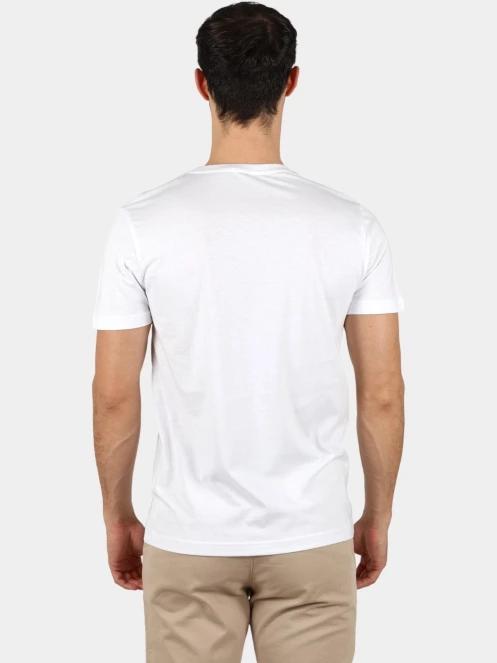 TBS Pieretee férfi rövid ujjú póló fehér színben 4