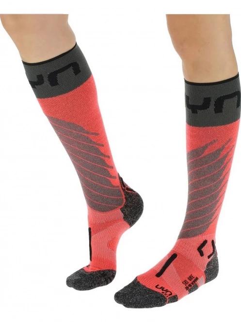 UYN UYN WOMAN SKI ONE MERINO SOCKS női sízokni rózsaszín színben 6