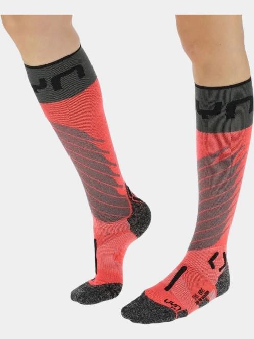 UYN WOMAN SKI ONE MERINO SOCKS női sízokni rózsaszín színben 5