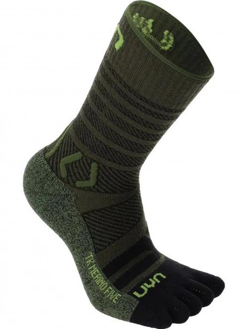 UYN UYN MAN TREKKING FIVE SOCKS férfi túrazokni oliva színben 2