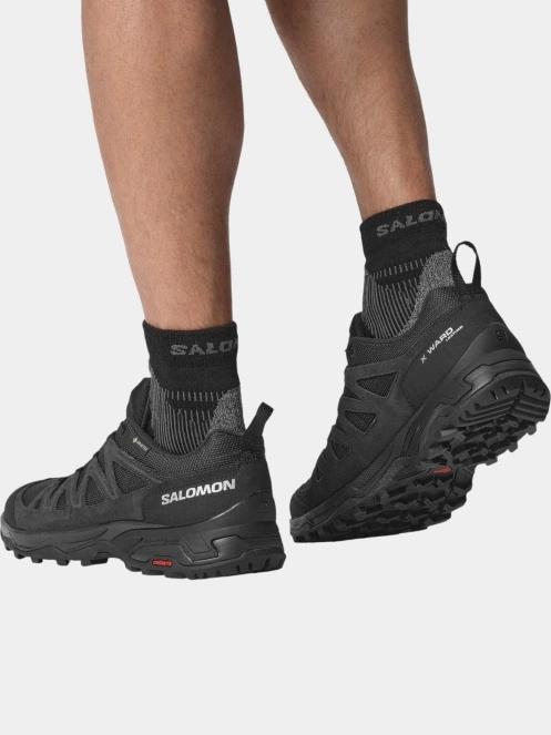 Salomon X Ward Leather Gtx férfi vízhatlan túracipő fekete színben 9