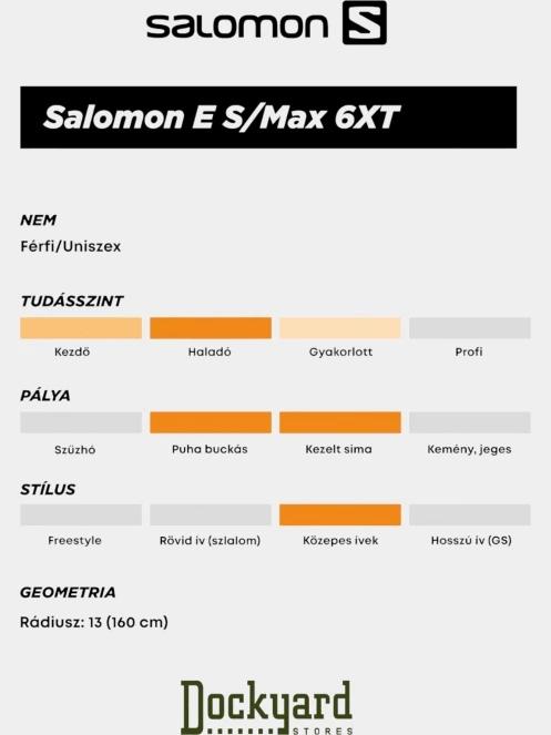 Salomon E S/Max 6 Xt + M10 Gw L80 síléc barna színben 8