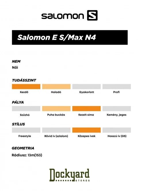 Salomon E S/Max N°4 + M10 GW L80 női síléc fehér színben 8