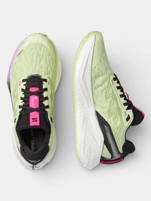 Salomon Aero Glide 4 W női aszfalt futócipő világoszöld színben 5