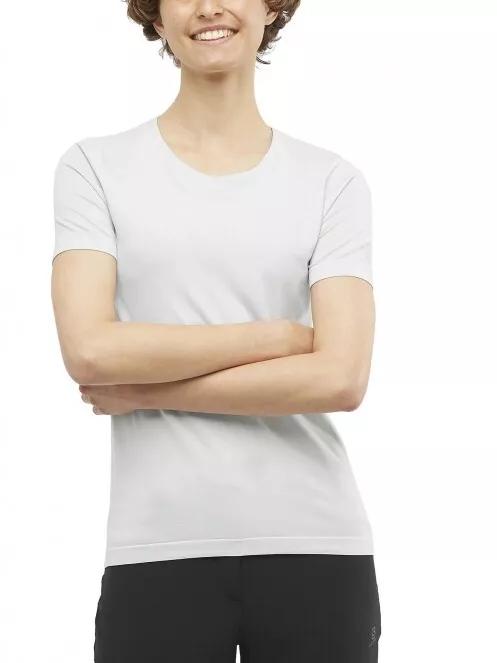 Salomon Essential Seamless Ss T W női rövid ujjú sport póló fehér színben 2
