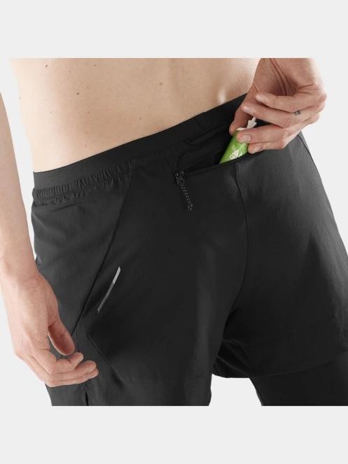 Salomon Cross 2In1 Shorts M férfi sport rövidnadrág fekete színben 5