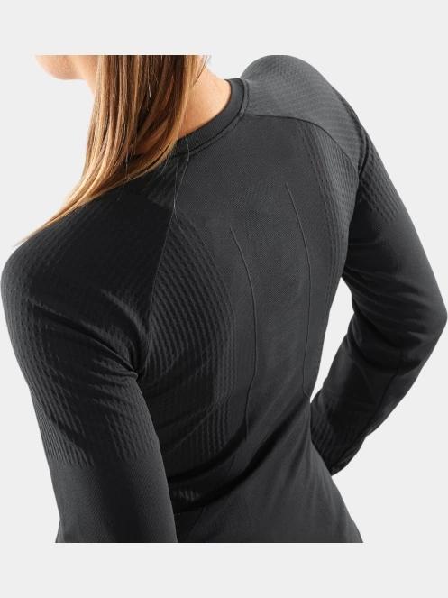 Salomon Sense Aero Seamless Tee W női hosszú ujjú sport póló fekete színben 3