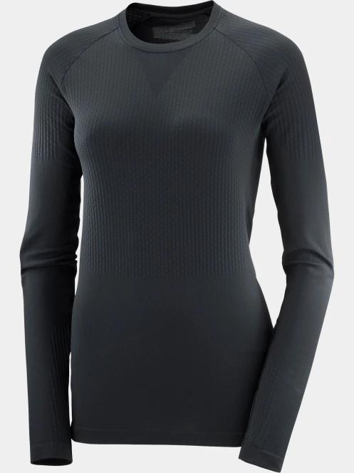 Salomon Sense Aero Seamless Tee W női hosszú ujjú sport póló fekete színben 4
