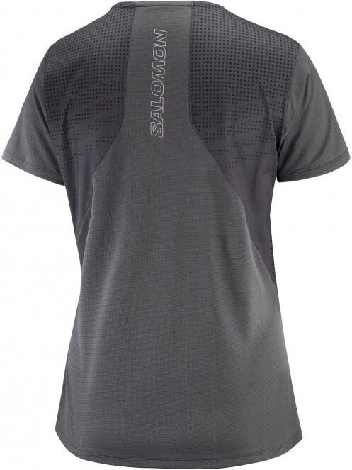 Salomon Sense Aero Ss Tee W női rövid ujjú sport póló szürke színben 5