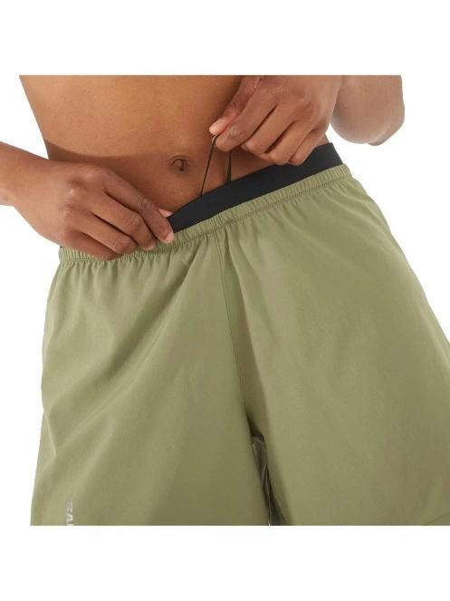 Salomon Cross 5'' Short W női sport rövidnadrág zöld színben 4