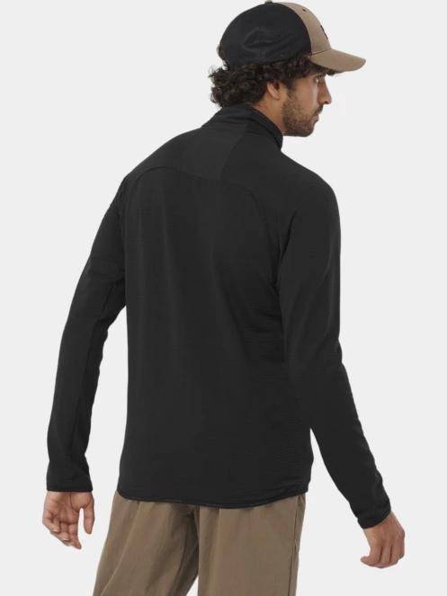 Salomon Essential Lt Warm Fz M férfi polár pulóver fekete színben 3