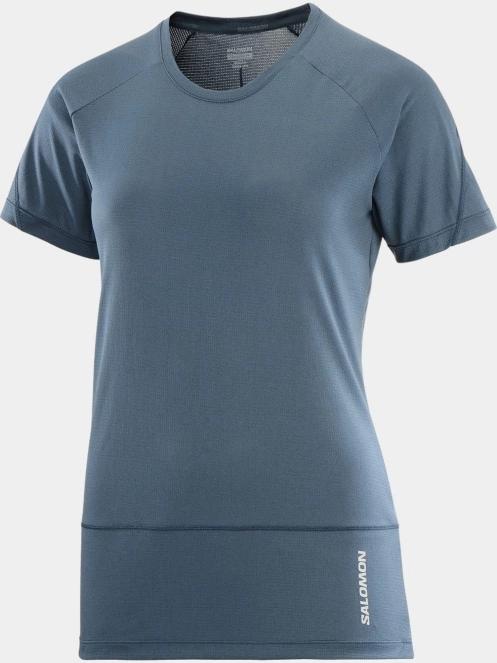 Salomon Cross Run Ss Tee W női rövid ujjú sport póló sötétkék színben 5