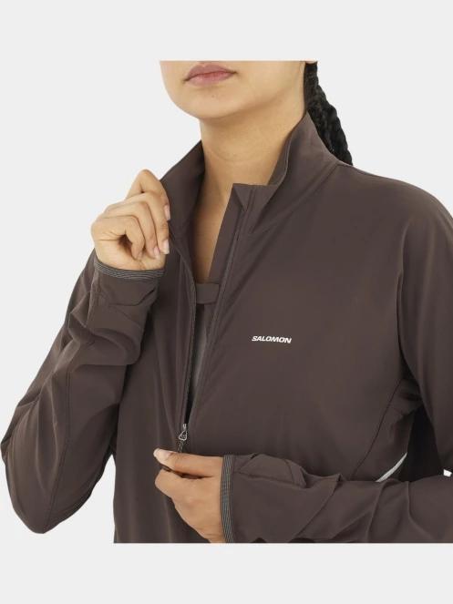 Salomon Sense Aero Hybrid Cropped női crop pulóver barna színben 5