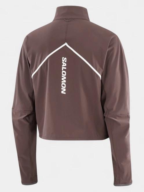 Salomon Sense Aero Hybrid Cropped női crop pulóver barna színben 8