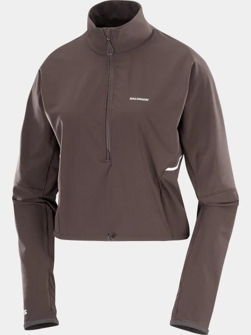 Salomon Sense Aero Hybd Cp Plvr W női hibrid felső barna színben 7