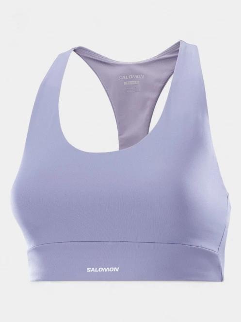 Salomon Shakeout Core női sportmelltartó lila színben 4