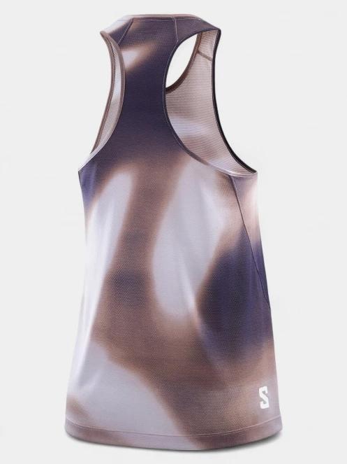 Salomon Shakeout Core Graphic női tank top barna színben 5