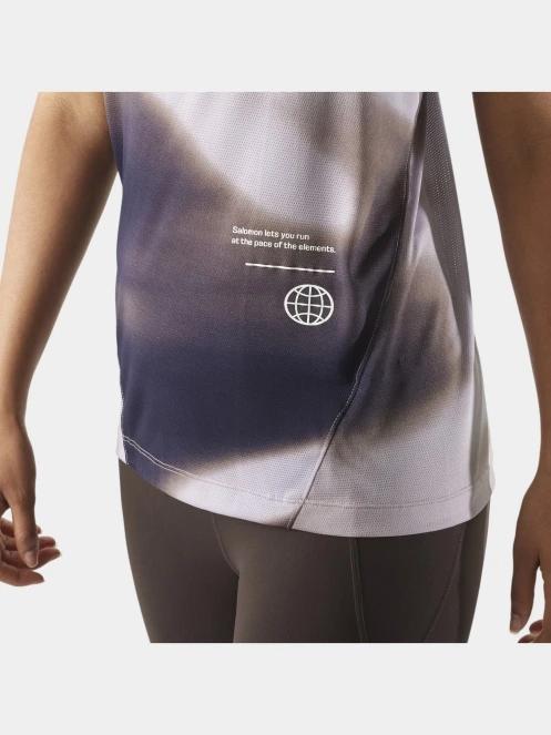 Salomon Shakeout Core Graphic női tank top barna színben 6