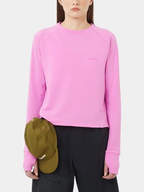 Salomon Sntial Lightwarm Cn W női pulóver magenta színben 2