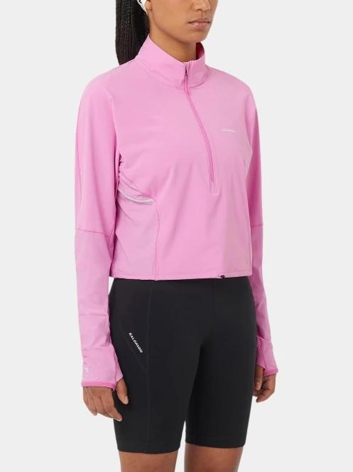 Salomon Sense Aero Hybd Cp Plvr W női pulóver magenta színben 2