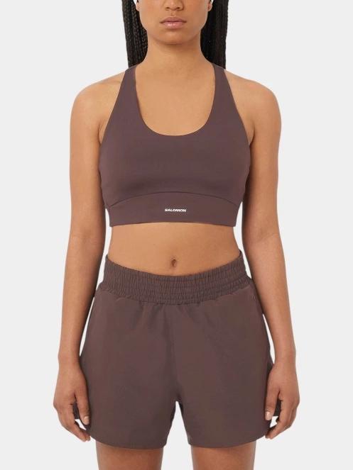 Salomon Shkout Core Bra W női sportmelltartó barna színben 2
