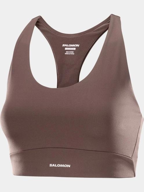 Salomon Shkout Core Bra W női sportmelltartó barna színben 4