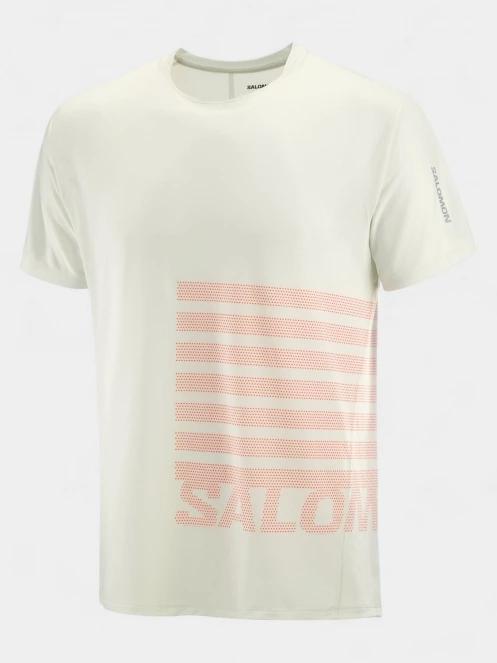 Salomon Sense Aero Graphic férfi rövid ujjú sport póló zöld színben 4