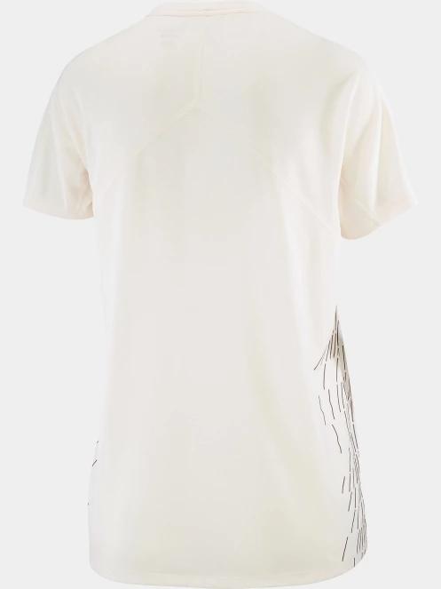 Salomon Sense Aero SS Tee Gfx W női rövid ujjú sport póló fehér színben 5