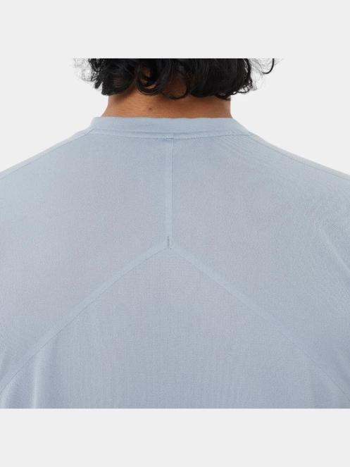Salomon Sense Aero Ss Tee Gfx M férfi rövid ujjú sport póló szürke színben 4