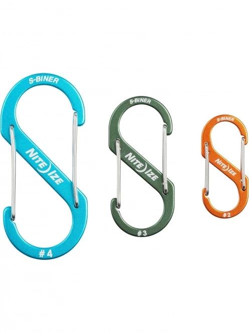 Niteize S-Biner® Alumínium S (dupla) Karabiner szett (3db) karabiner multikolor színben 2
