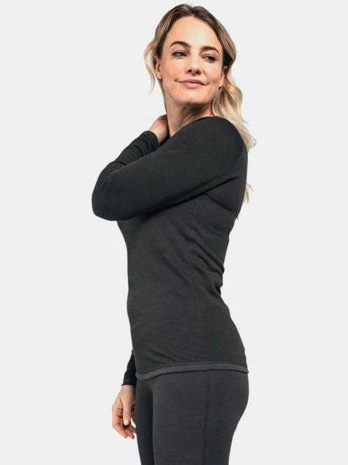 Schöffel Merino Sport Shirt 1/1 Arm W női aláöltöző felső fekete színben 3
