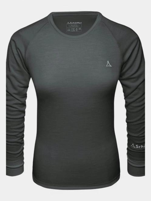 Schöffel Merino Sport Shirt 1/1 Arm W női aláöltöző felső fekete színben 5