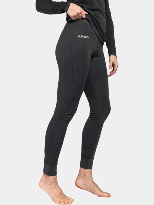 Schöffel Merino Sport Pants long W női aláöltöző nadrág fekete színben 4