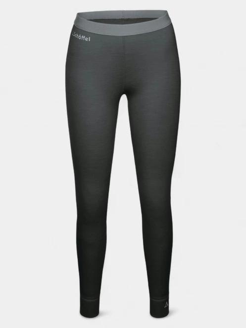 Schöffel Merino Sport Pants long W női aláöltöző nadrág fekete színben 5