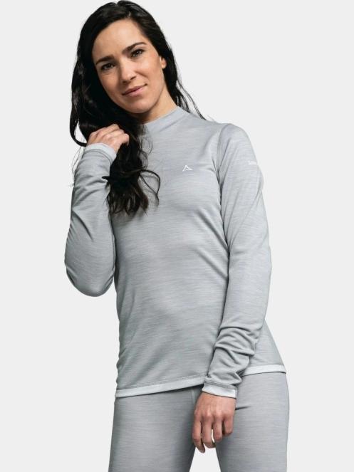Schöffel Merino Turtle Neck L női aláöltöző felső szürke színben 2