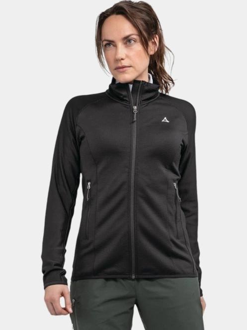 Schöffel Fleece Jk Style Pine WMS női polár pulóver fekete színben 2