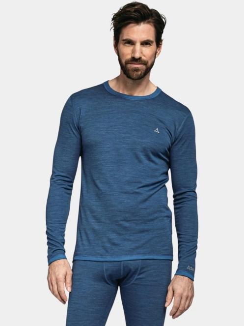 Schöffel Merino Sport Shirt 1/1 Arm M férfi aláöltöző felső kék színben 2