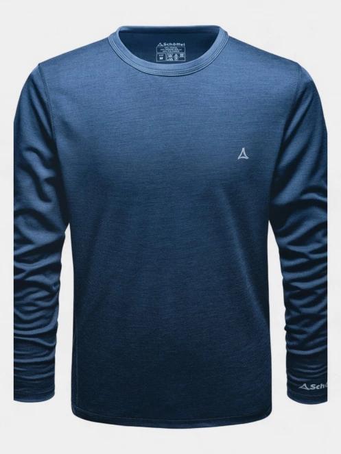 Schöffel Merino Sport Shirt 1/1 Arm M férfi aláöltöző felső kék színben 5